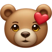 teddy bear with hearts and kisses sticker