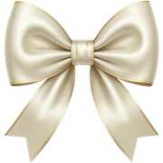Ivory bow sticker