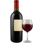 Red wine sticker