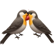 Kissing birds sticker