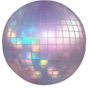 Mirror ball pale pastel holographic sticker