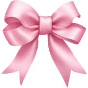 light pink ribbon bow sticker