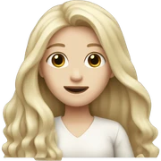 Pale girl with long hair waving sticker