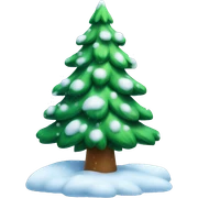 christmas tree with snow  sticker