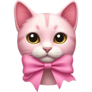 Pink bow cat  sticker