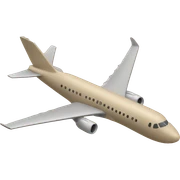 Beige asthetic plane  sticker