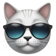Cat with sunglasses sticker