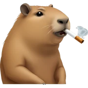 Capybara smoking sticker