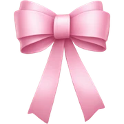 light pink ribbon bow sticker