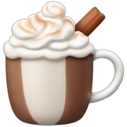 mug of hot chocolate with marshmallows and whipped cream sticker
