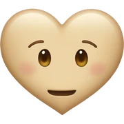 Beige heart sticker
