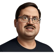 male portrait with glasses sticker