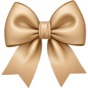 Beige bow sticker