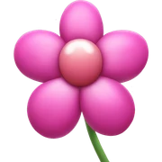 Pink flower sticker