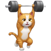 cat working out sticker