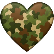 Camo heart sticker