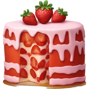 Strawberry cake sticker