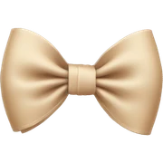 Beige bow sticker