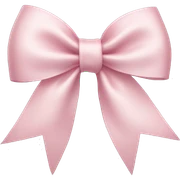 Pale pink ribbon bow  sticker