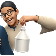 happy boy in glasses sticker