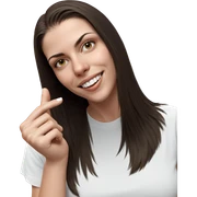 smiling girl in white shirt sticker