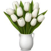 white tulip bouquet  sticker