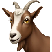 Brown goat sticker
