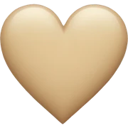 Beige heart  sticker