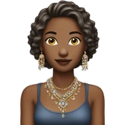 Pretty realistic girl with jewelry  sticker
