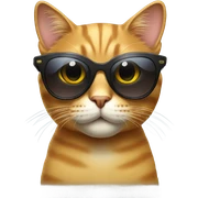 Cat with sunglasses sticker