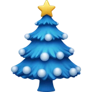 Blue Christmas tree sticker