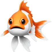 Karp koi white and black  sticker