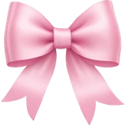 light pink ribbon bow sticker