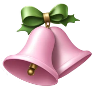 Light pink Christmas bells sticker