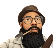 male with glasses and beard sticker