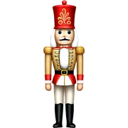 life-size beige nutcracker sticker