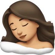 Brunette girl sleeping sticker
