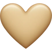 Beige heart  sticker