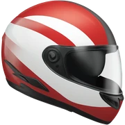 motorcycle-helmet red and white  sticker
