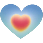 Heart in the shape of a sunrise sticker