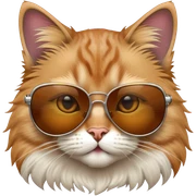 Cat with sunglasses sticker