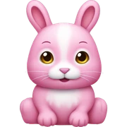 Pink rabbit sticker