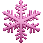 Pink snowflake sticker