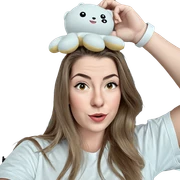 girl with stuffed animal sticker