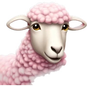 pink sheep sticker