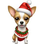 Chihuahua with Christmas clothes sticker
