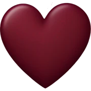 burgundy heart sticker