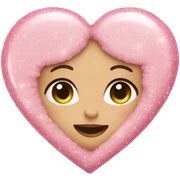 Baby pink glitter heart sticker