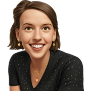 smiling girl outdoors with jewelry sticker