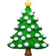 Christmas tree with snow sticker